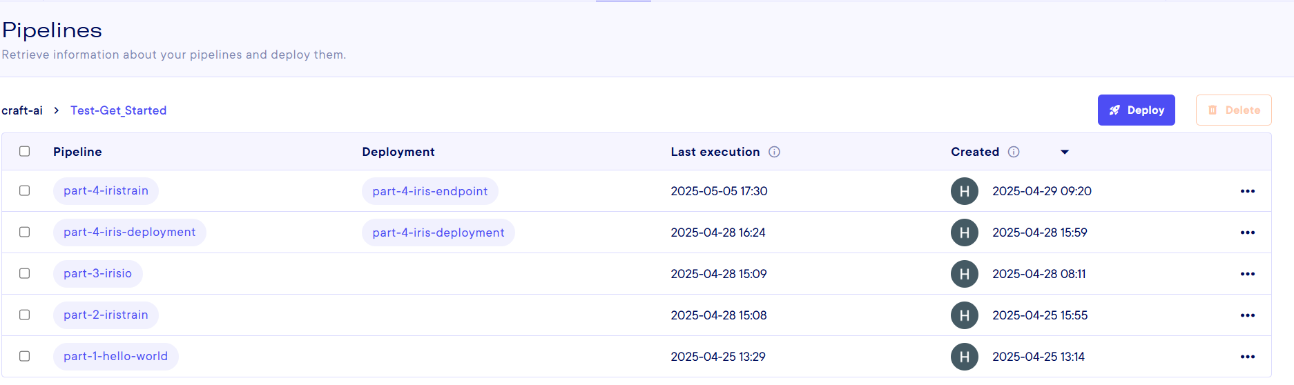 pipeline-list